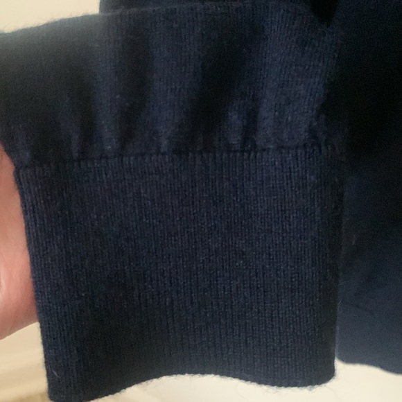 GAP 100% merino wool machine washable navy heather crew lightweight 2018 SZ M - Picture 4 of 9